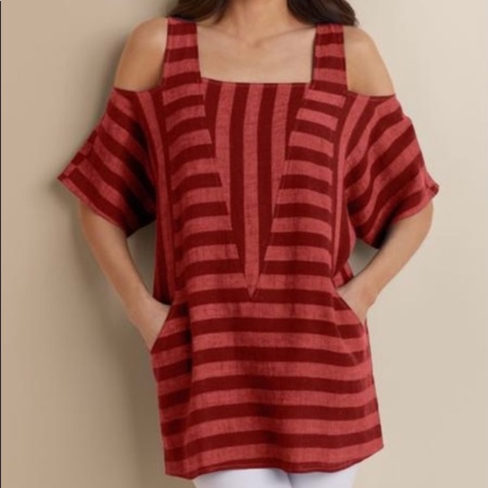 Soft Surroundings Sunset cold shoulder tunic SP